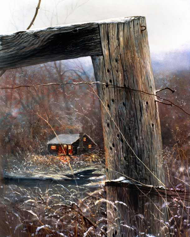 Fence Post Log Cabin